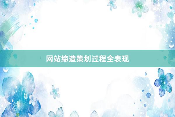 网站缔造策划过程全表现