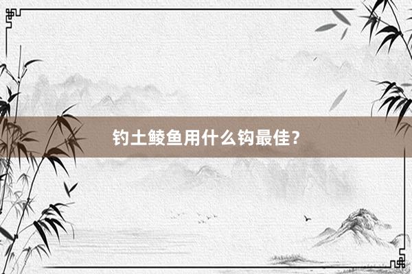 钓土鲮鱼用什么钩最佳？